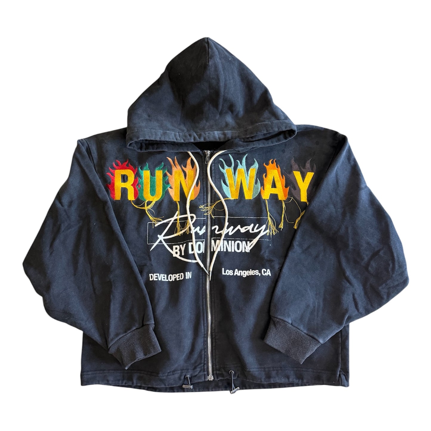 Runway Flame Zip Up Hoodie