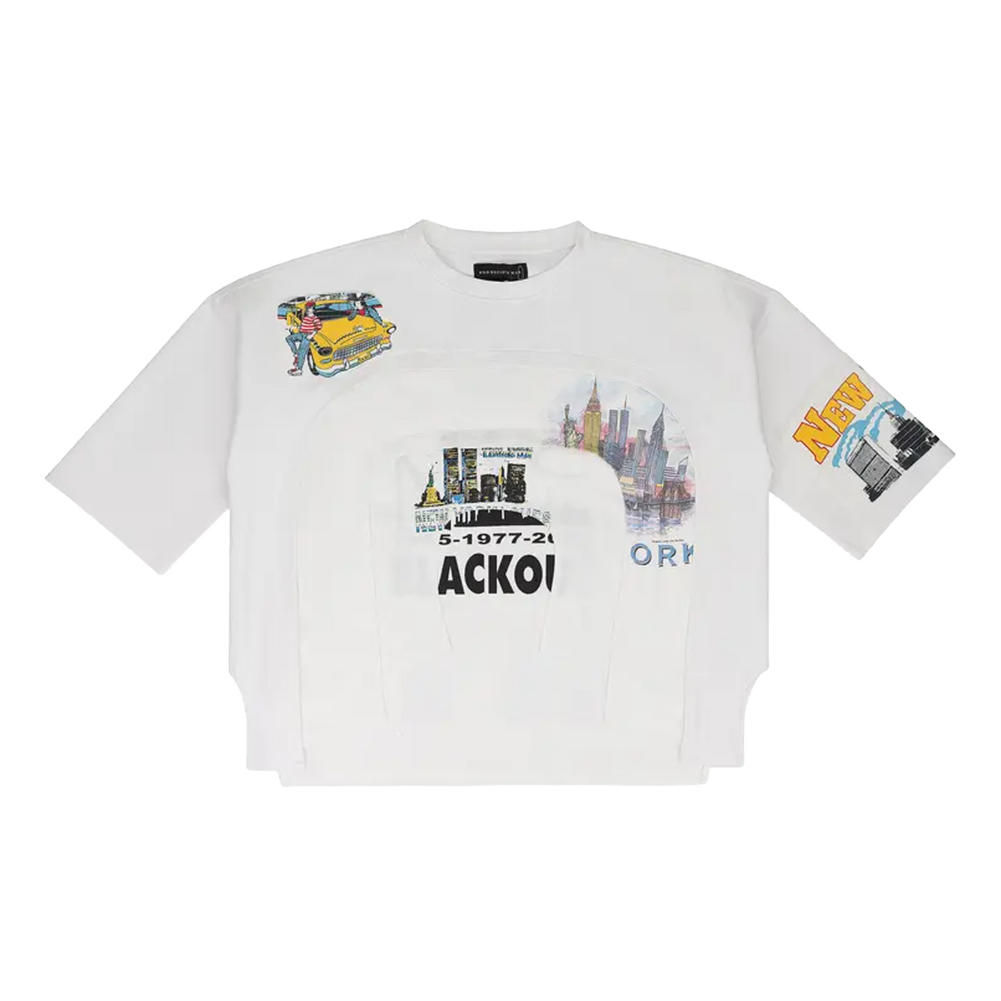 Who Decides War Arched Collage T-Shirt “White”