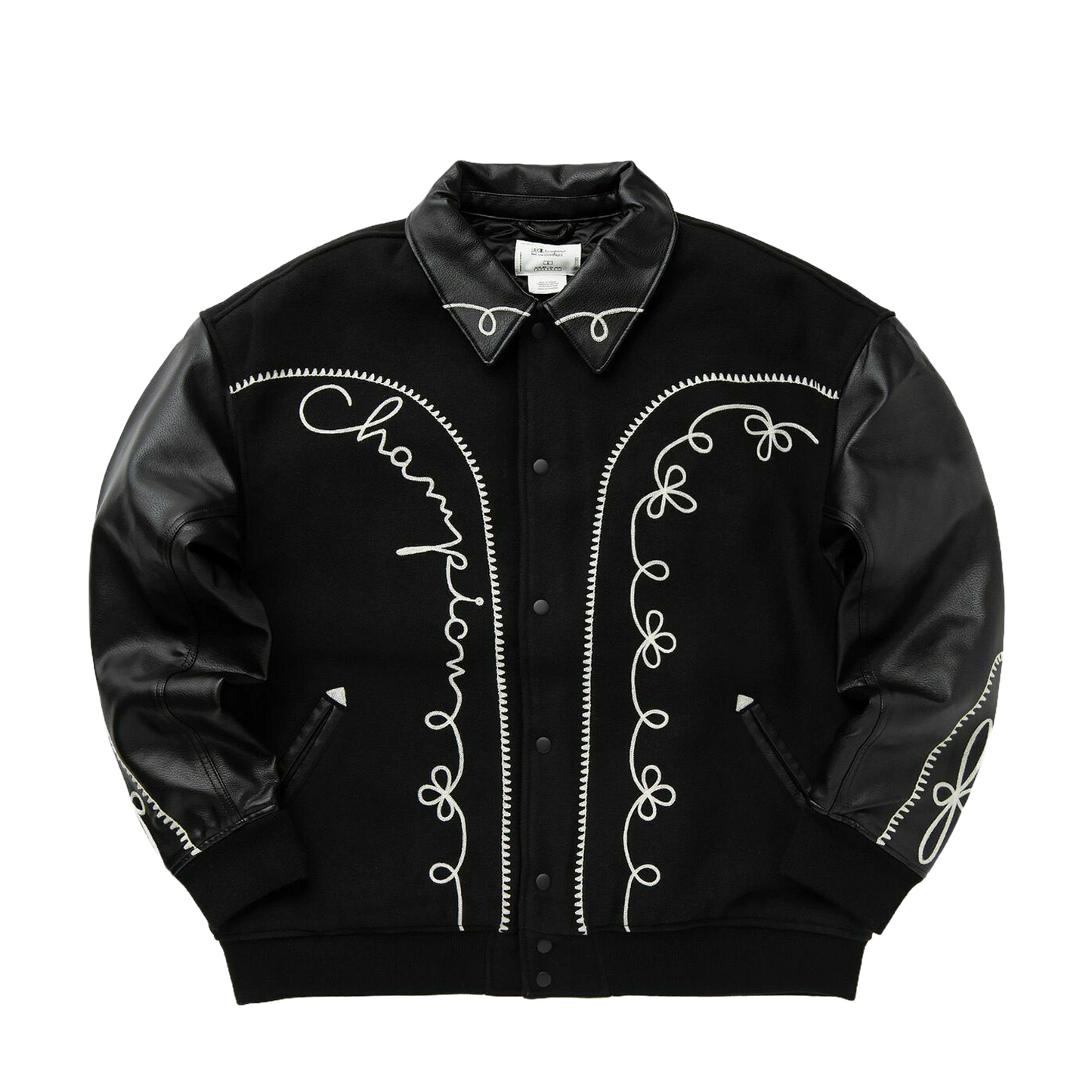 Angelo Baque X Champion Leather Jacket