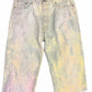 Disrupting Nirvana Star Quarter Shorts - Green Tie Dye