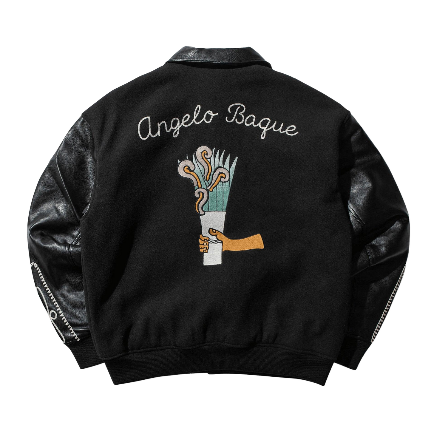 Angelo Baque X Champion Leather Jacket