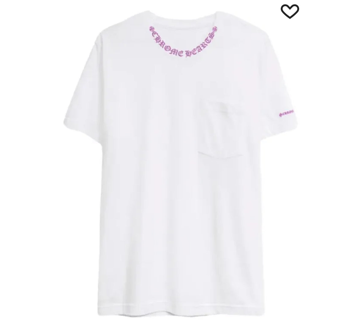 Chrome Heart Neck Logo T-Shirt ‘White/Purple’