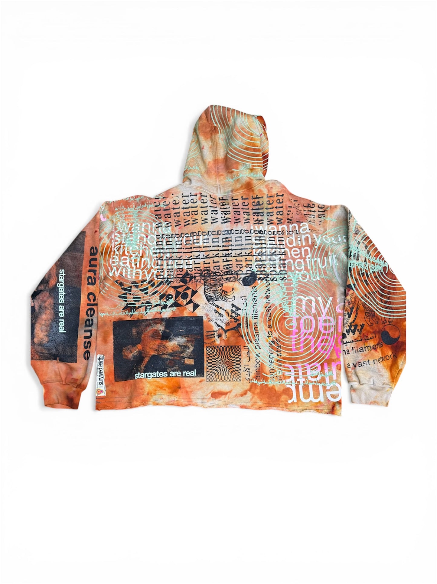 Survive Earth Graffiti Tie Dye Hoodie