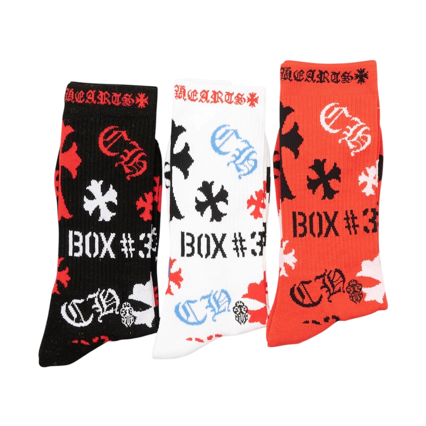 Chrome Hearts Stencil Socks
