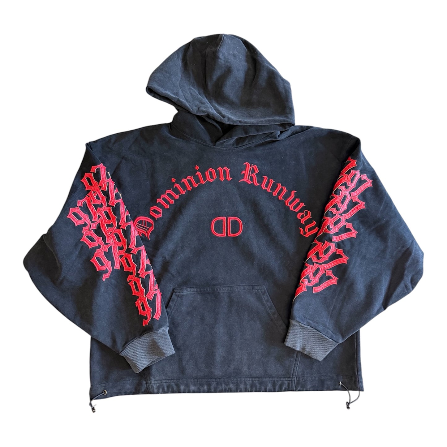 Runway Leather Patch Hoodie