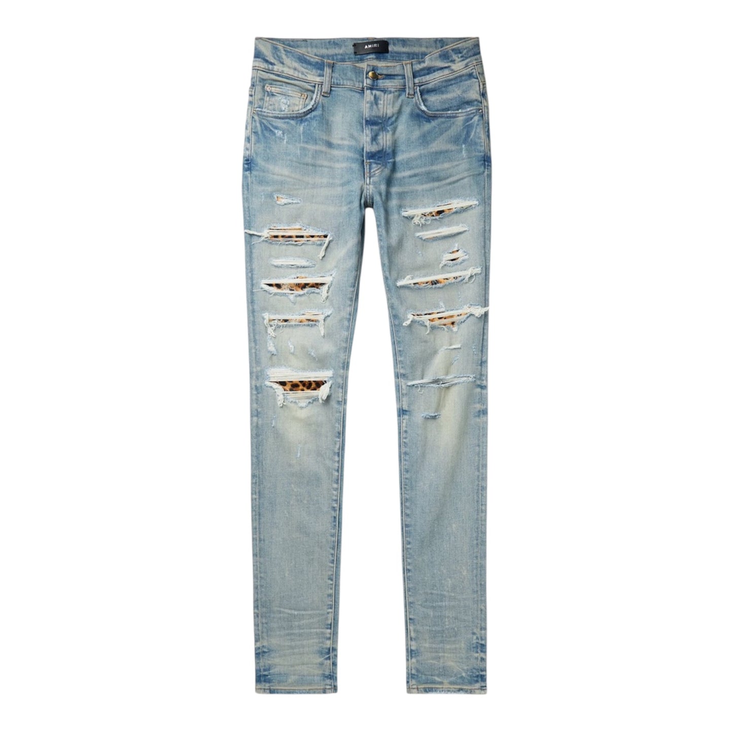 Amiri Thrasher Leopard Patch Denim Jeans ‘Blue’