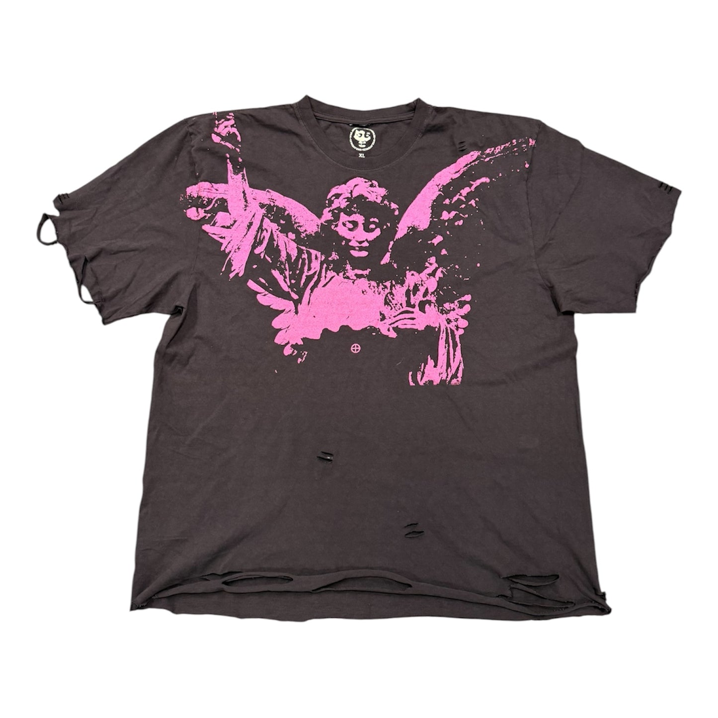 Wise Juvenile Angel Distressed Tee ‘Brown/Pink’