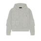 Who Decides War Grey Multi Pocket Sweater