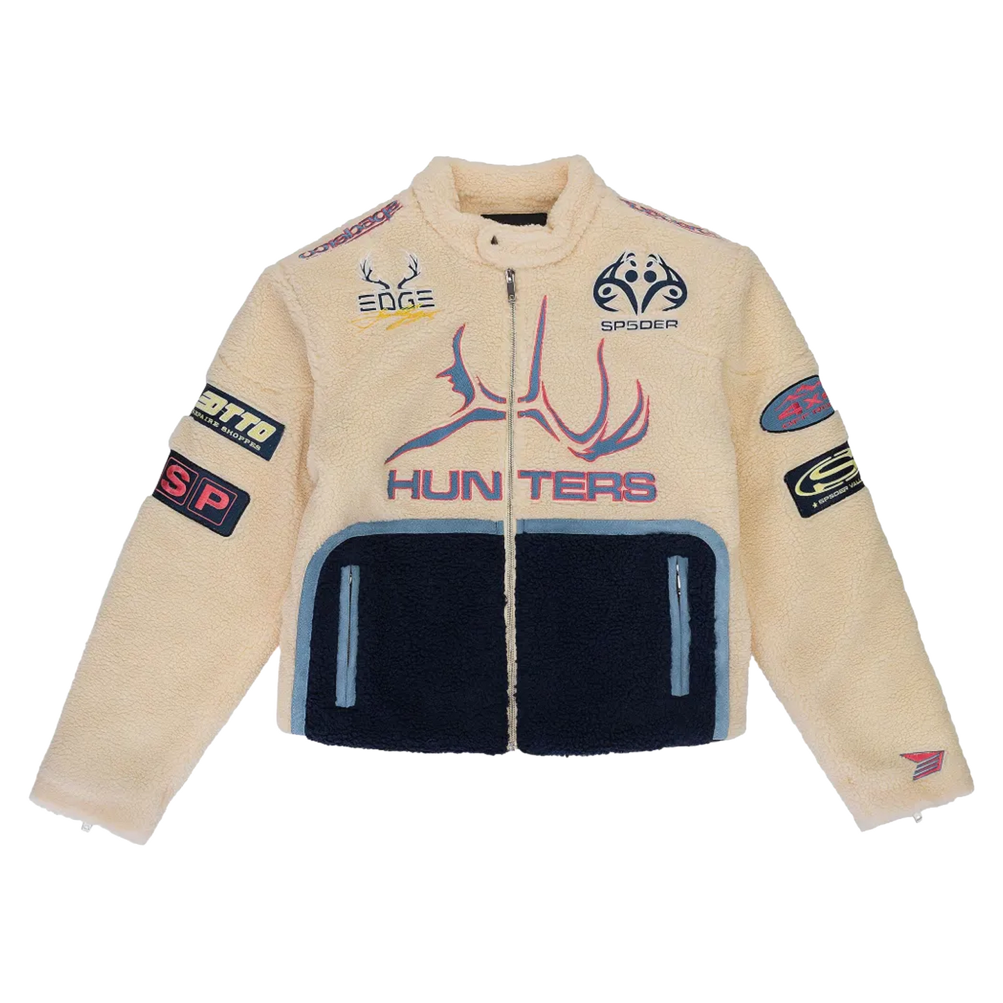 Sp5der Sherpa Moto Field Jacket “Cream”