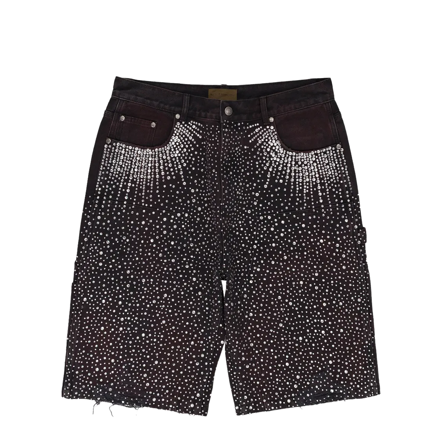 Birth Of A Royal Child Rhinestone Denim Shorts