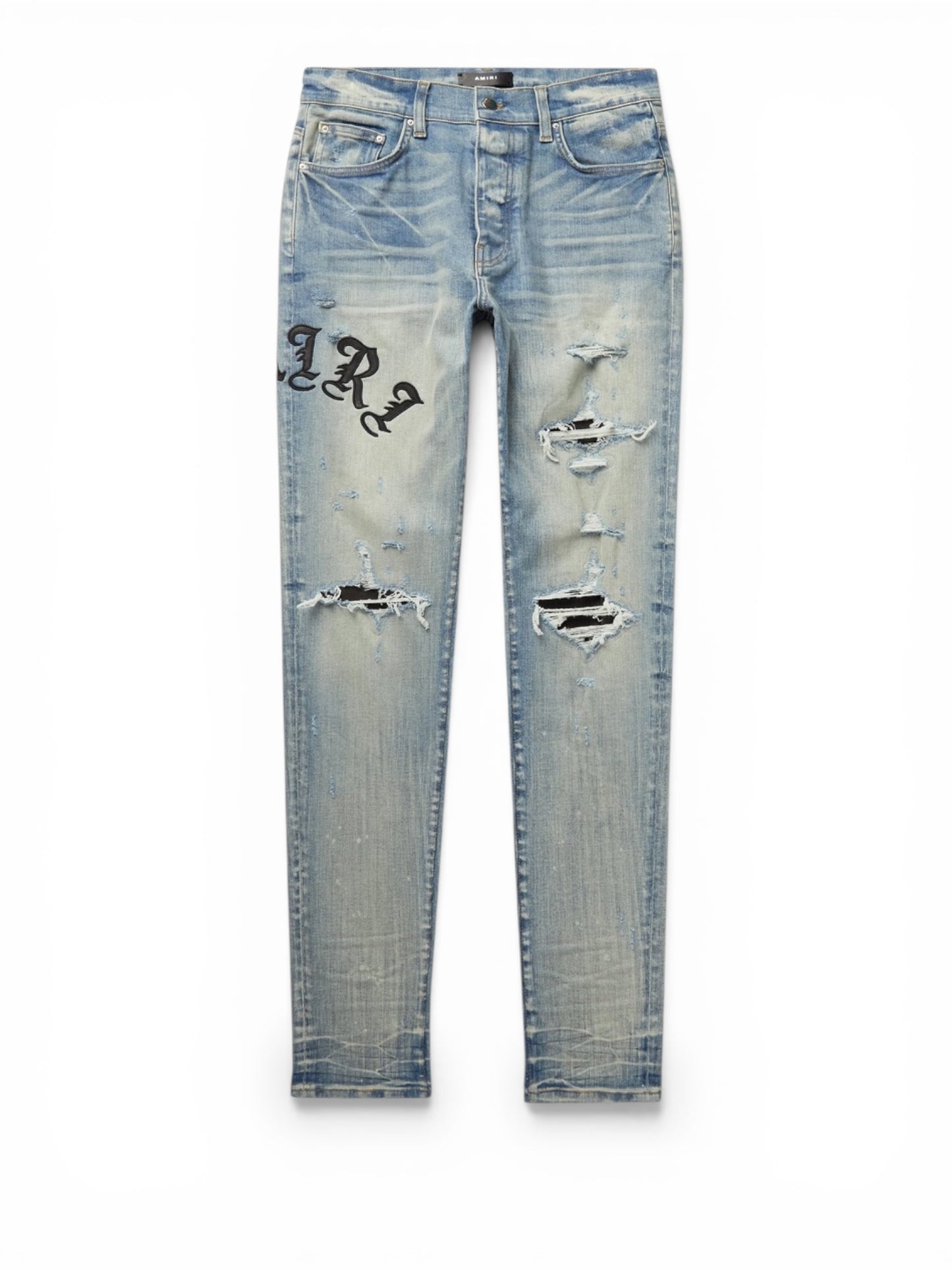 Amiri Old English Logo Denim Jeans