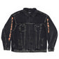 Balenciaga Metal Logo Jean Jacket "Black/Red"
