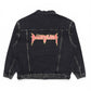 Balenciaga Metal Logo Jean Jacket "Black/Red"