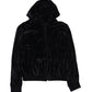 Balenciaga Velour Hoodie Rhinestone "Black"
