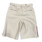 Prada Khaki Nylon Shorts "Red Stripe"