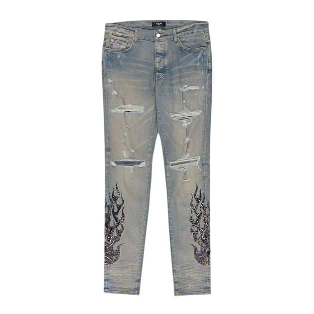 Amiri Bandana Flame Patch Jeans