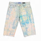 Disrupting Nirvana Star Quarter Shorts - Blue Tie Dye