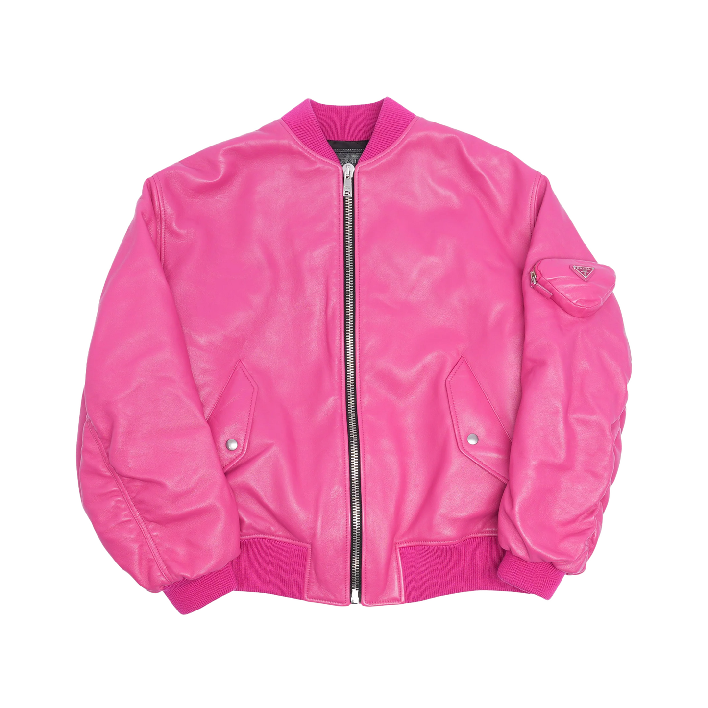 Prada X Raf Simons Leather Bomber “Pink”