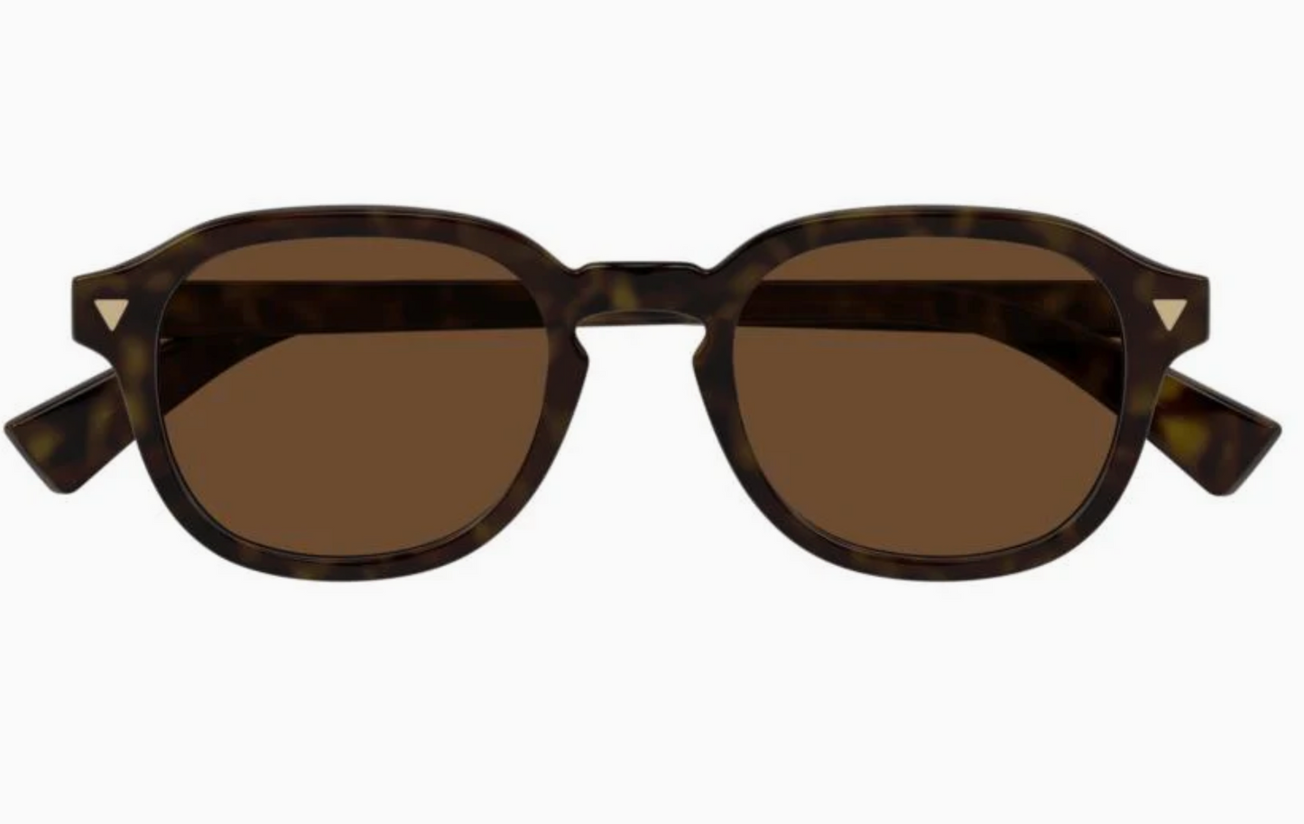 Bottega Veneta Havana Round Sunglasses