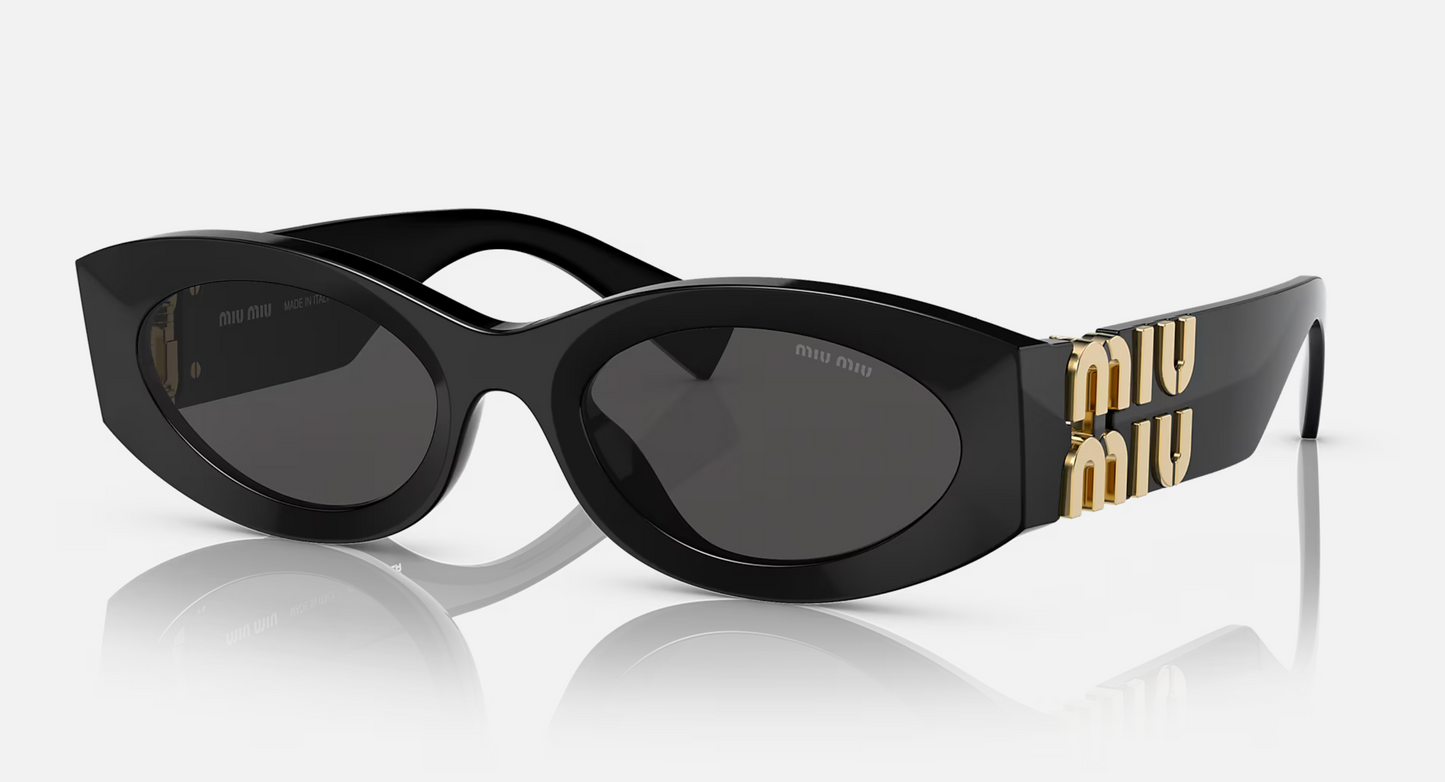 Miu Miu Oval Sunglasses "Black"