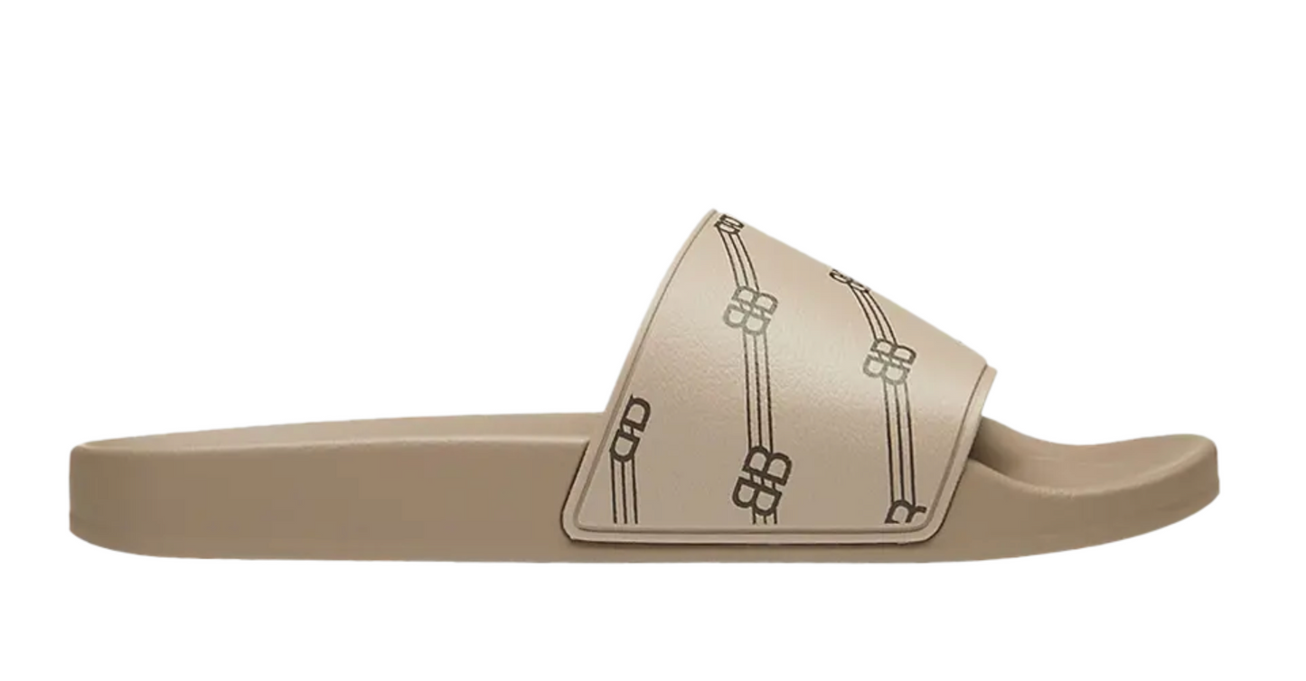 Balenciaga Pool Slides 'BB Monogram - Brown'
