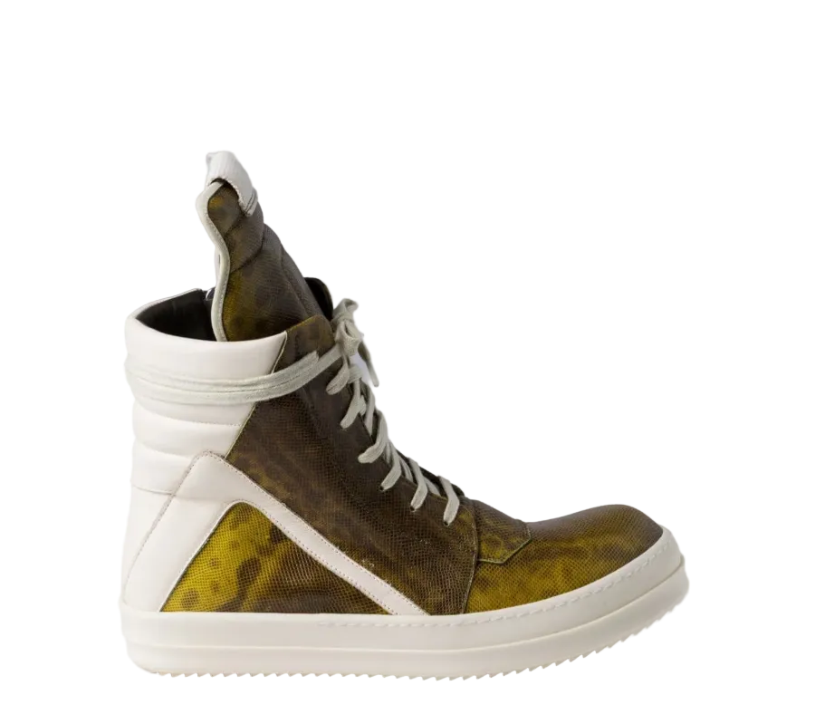 Rick Owens Geobasket Sneakers 'Snakeskin'
