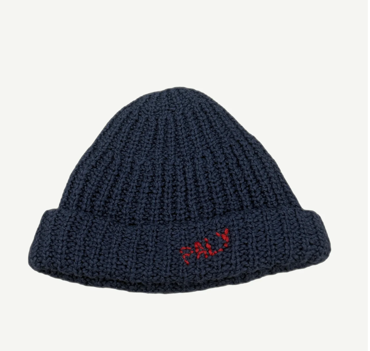 PALY HOLLYWOOD BLUE HAND KNIT LOGO BEANIE Pre- Owned