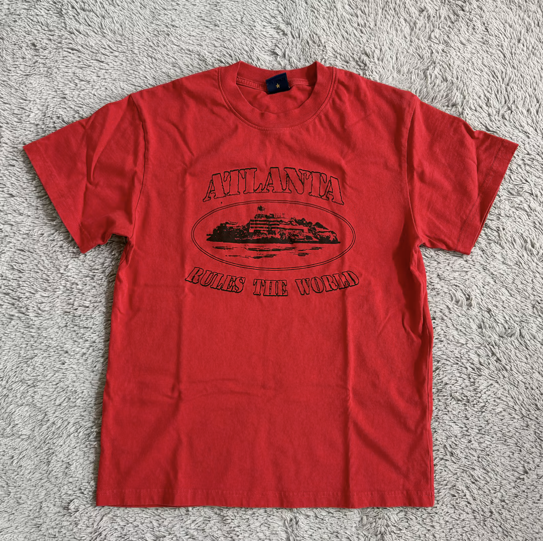 Corteiz Atlanta Rules The World T-Shirt 'Red'