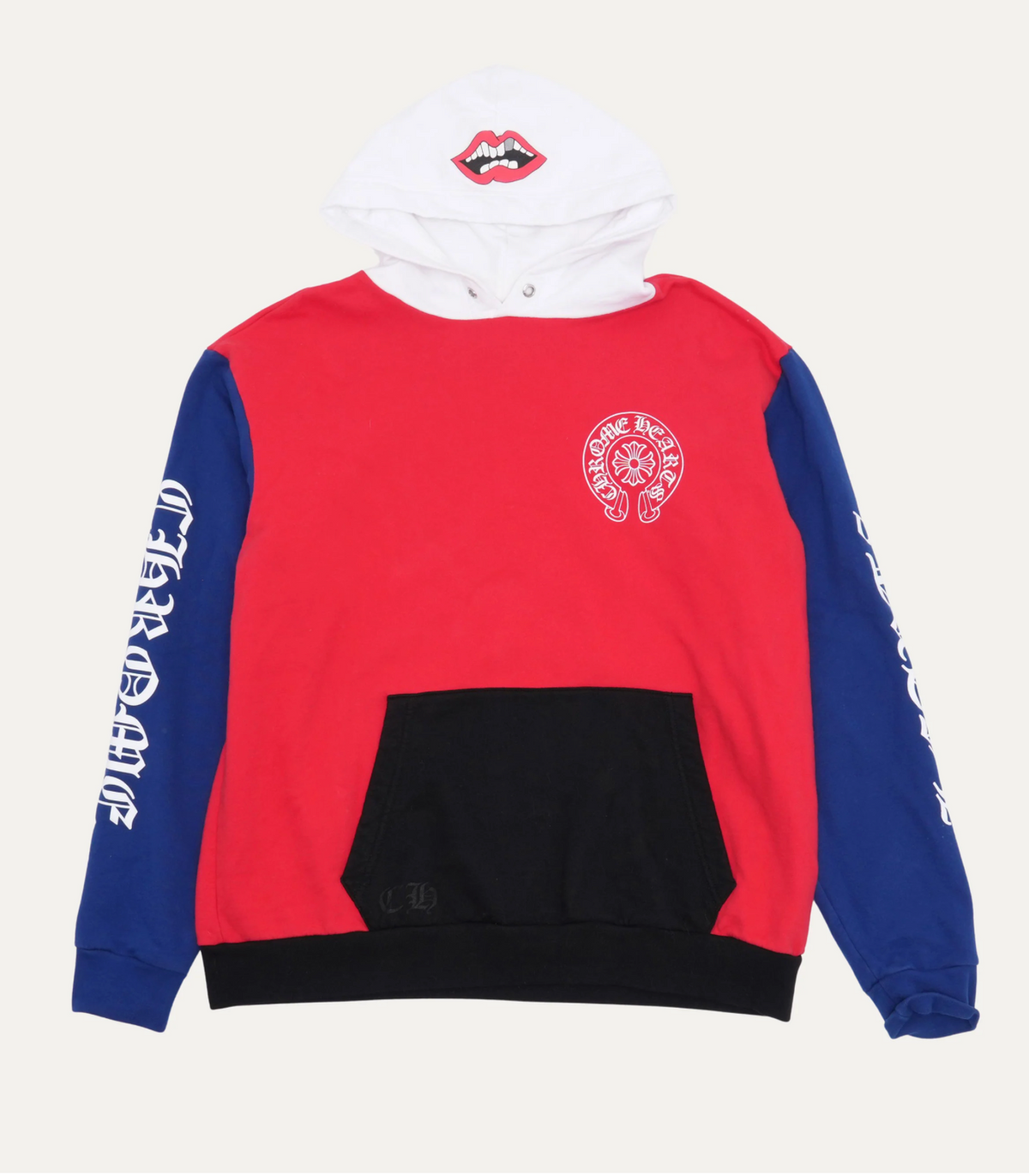 Chrome Hearts Matty Boy Chomper Horseshoe Logo Tri-Color Hoodie