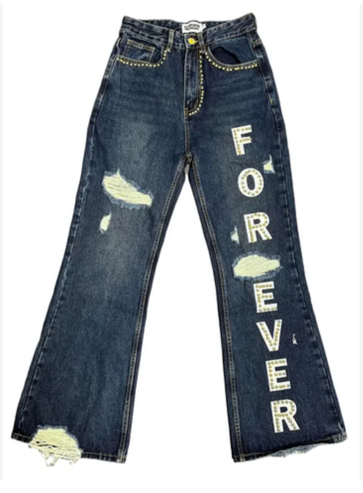 Forever Hungry Studded Denim Jeans