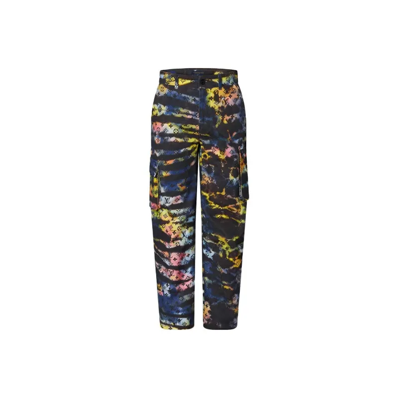 Louis Vuitton Tie-Dye Monogram Cargo Pants